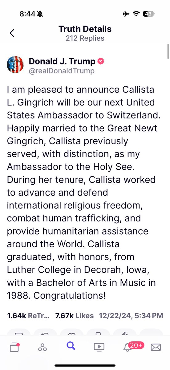 Callista Gingrich tweet media