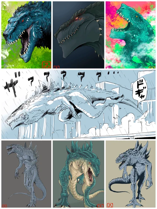 ゴジラストアから公式にエメゴジのフィギュアが出たことも嬉しいのだけれど、前回ジラのムビモンが発売されたことで、2種が明確に別種であることが見た目の差別化によっても明言されたことは、何気に公式として初なのではないだろうか?というところを個人的に評価させていただきたいのである。 