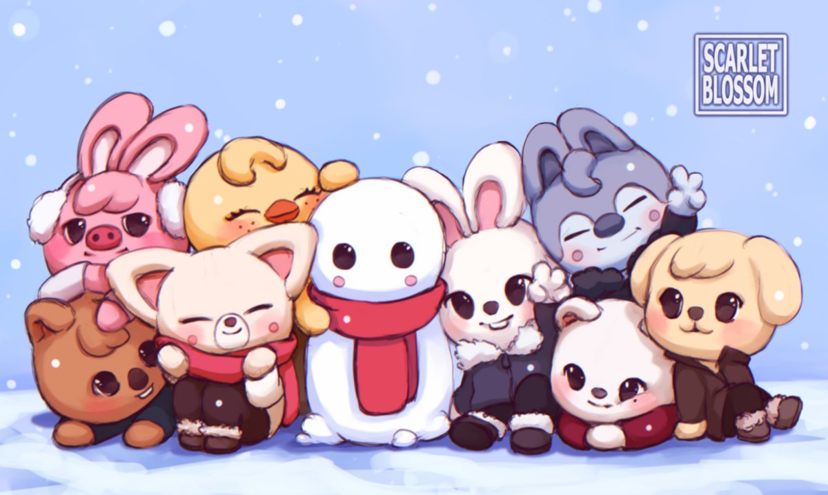 ScarletBlossom_'s tweet photo. -Advent Calendar Day 24-
.
Family🫂
#SKZOO #skzoofanart https://t.co/08D4g4tn98