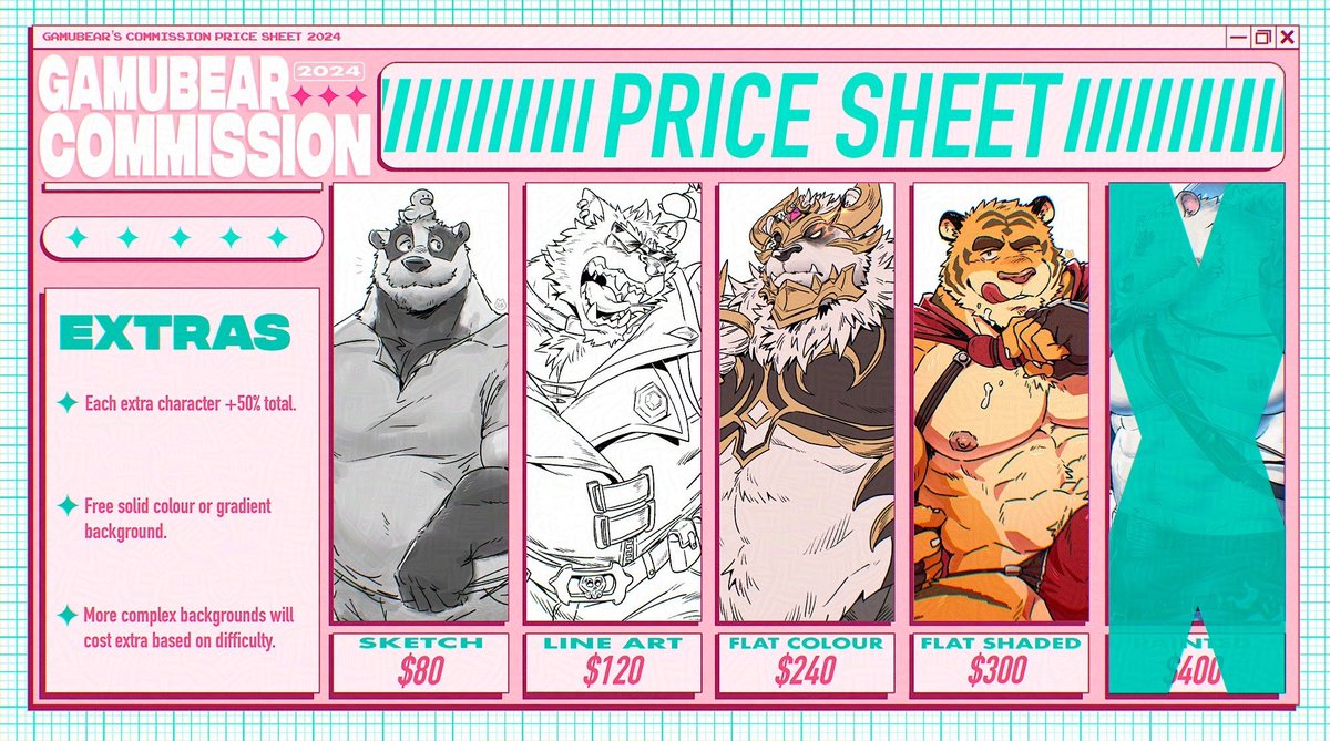 I’m opening commissions for my flight to Japan! (So please keep it super SFW XD) Form will be open til I board my flight tmr morning!

Extra: flat colour sketch is also open for $130!

If you’re interested please fill out this Google form! Thank you! 🐻♥️
forms.gle/NeZaazbX72o5RG…