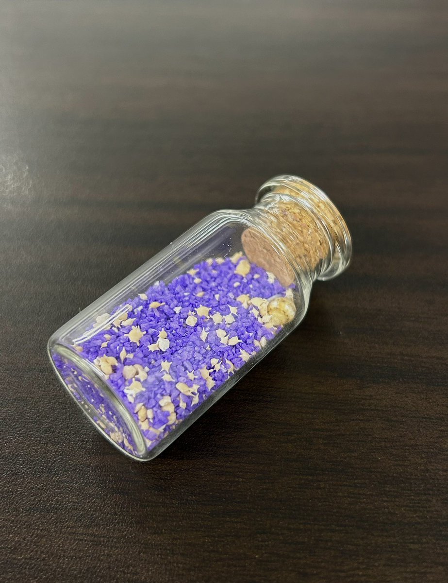 石垣島から帰ってきたスタッフに星の砂もらいました！色んな形があって、とてもかわいいです🥹　💐