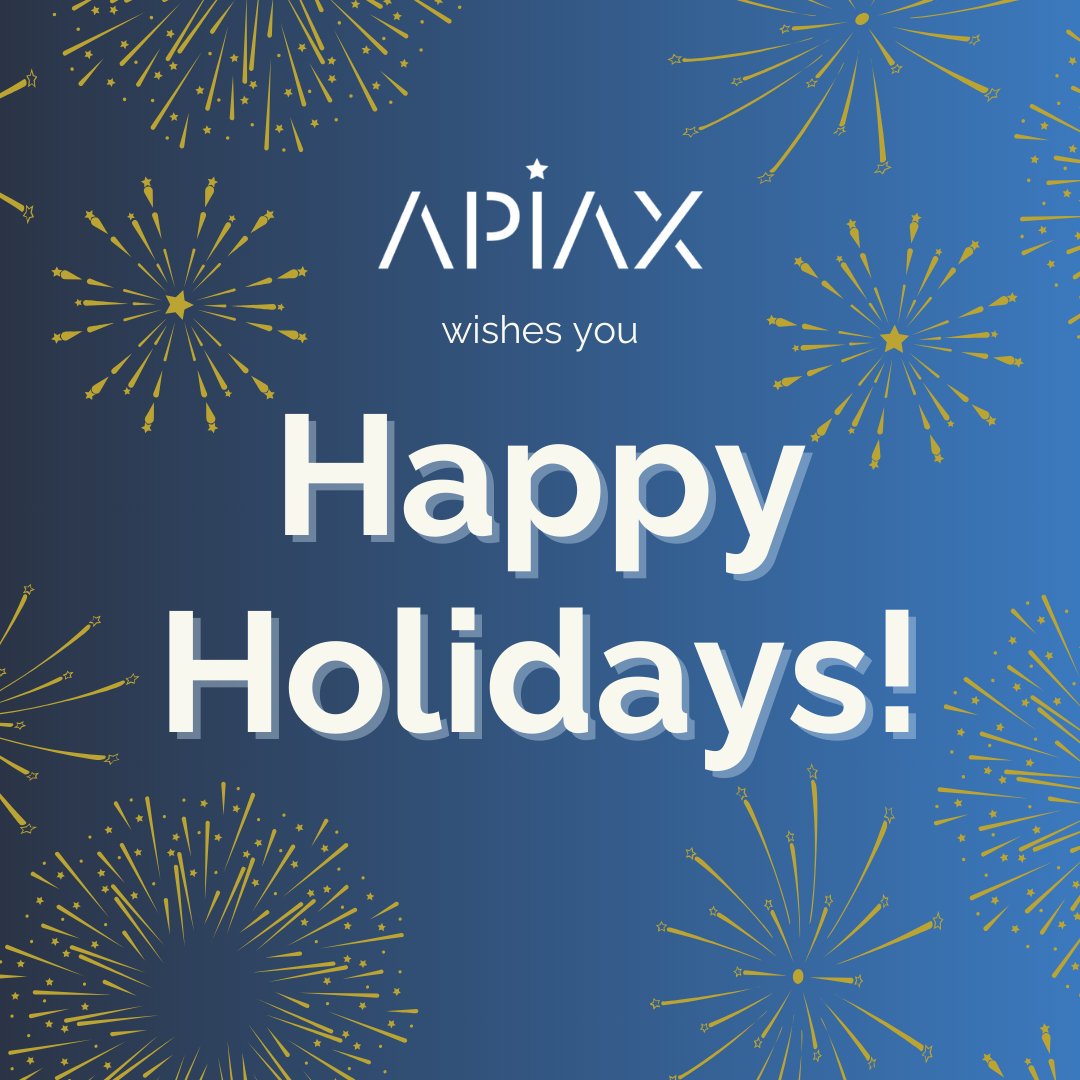 Warmest holiday wishes from all of us at #Apiax! 
Thank you for your trust, support, and partnership. It’s been an incredible journey, and we couldn’t have achieved our successes without you. 
May 2025 bring you new opportunities 🎉  #HappyHolidays