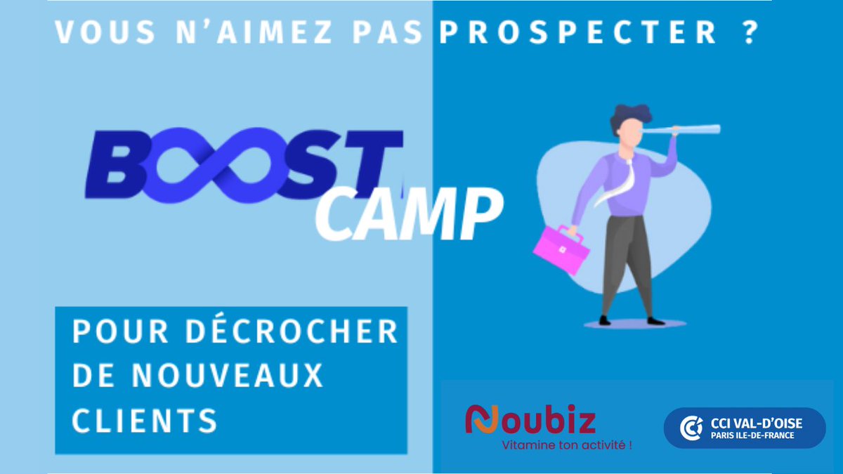 CCI_95's tweet photo. #BOOSTCAMP Chef d'entreprise, la prospection n'est pas votre fort ?
👉 Prospecter en BtoB et BtoC 👉 Obtenir des RDV qualifiés 👉 Préparer un argumentaire efficace 👉 Organiser votre prospection
En savoir plus : https://t.co/q5LZDS63TC
@PKuchly57 @CCI_Paris_IdF
#prospection https://t.co/dBiF4hQChh