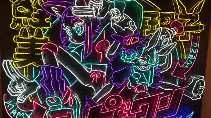 はなぶしさんの個展に行ってきました!大好きMVの裏側がみれたりピギーワンのゲーム試遊も楽しくて展示もあわせはなぶしさんの世界を浴びれてとてもハッピー!でした! #ブレインマシーン04 