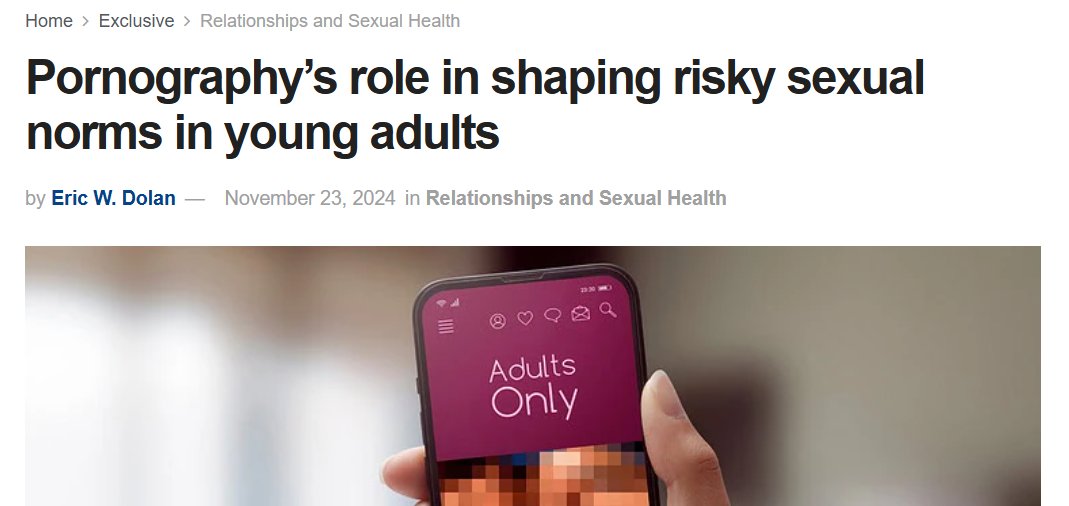 “A new longitudinal study published in Psychology of Popular Media has found that increased pornography consumption among university students in Germany is associated with adopting risky sexual scripts and behaviors. The study, which followed participants over nearly two years,