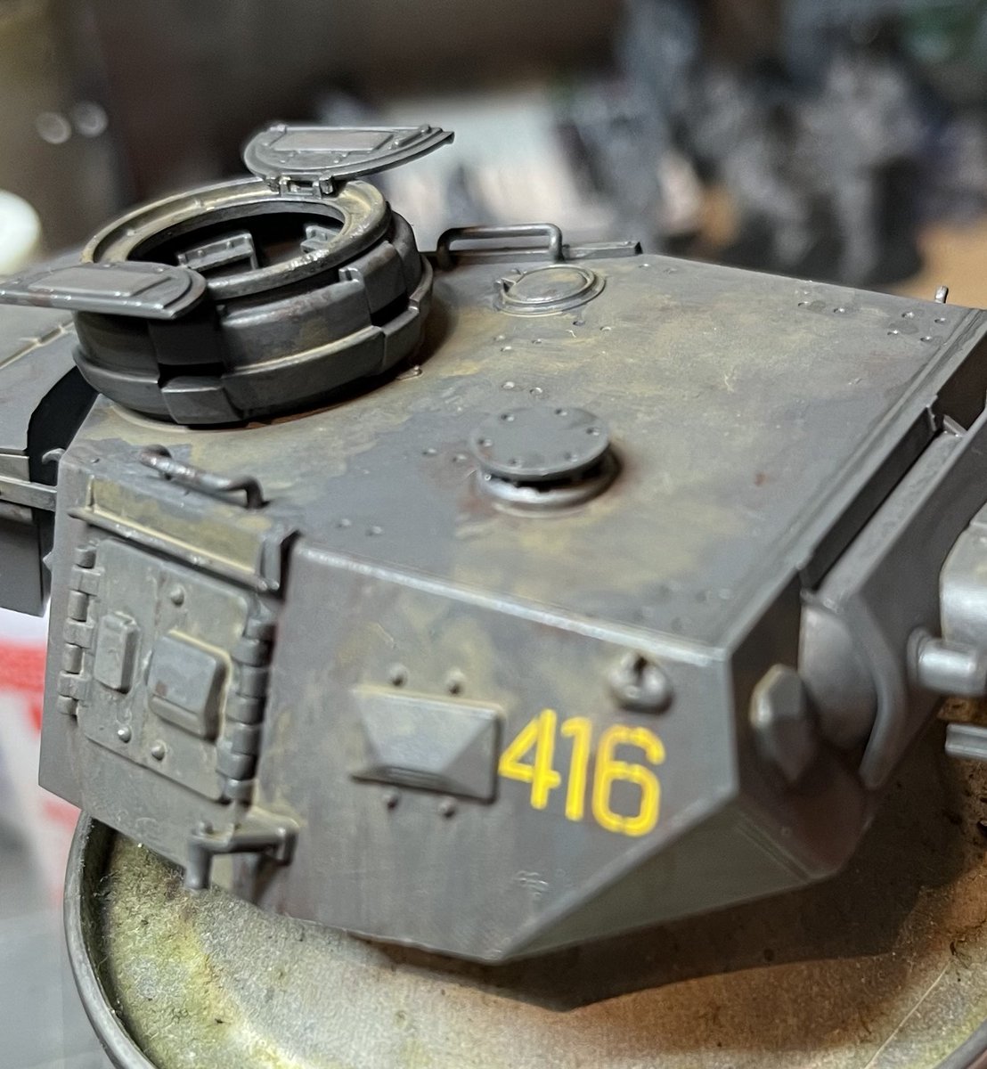 Bit of early morning geeking before work, turret is pretty much done now #FestiveTankChallenge