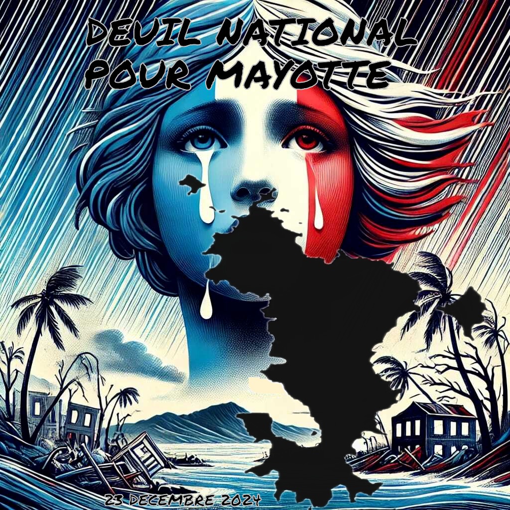 #DeuilNational pour #MayotteDeuil: la #Nation exprime sa solidarité et sa compassion. #Merci à tous nos compatriotes pour leur soutien.
Alors que nous sommes dans la peine, Mayotte a besoin d'une mobilisation des secours et de l'aide à hauteur de la catastrophe