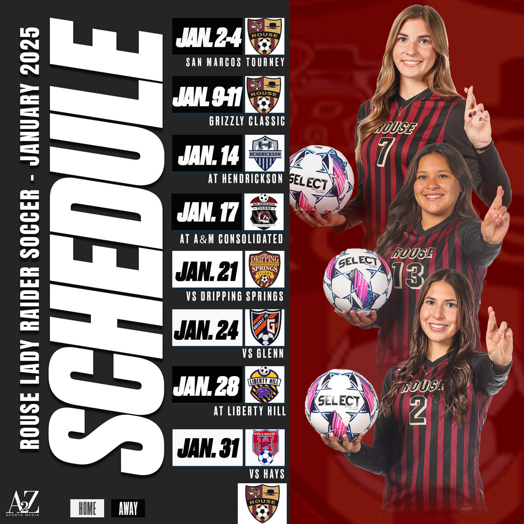 A2ZSportsMedia (@a2zsportsmedia) on Twitter photo <a href="/RouseGirls/">Rouse Girls Soccer</a> busy January ahead.
It will be here before we know it. <a href="/RouseScrBooster/">RHS Soccer BC</a>
<a href="/ElrodCoach/">Coach Elrod</a> #varsitysoccer #soccer #highschoolsoccer #girlssoccer #soccerpics #sportsphotography <a href="/RouseGirls/">Rouse Girls Soccer</a> busy January ahead.
It will be here before we know it. <a href="/RouseScrBooster/">RHS Soccer BC</a>
<a href="/ElrodCoach/">Coach Elrod</a> #varsitysoccer #soccer #highschoolsoccer #girlssoccer #soccerpics #sportsphotography
