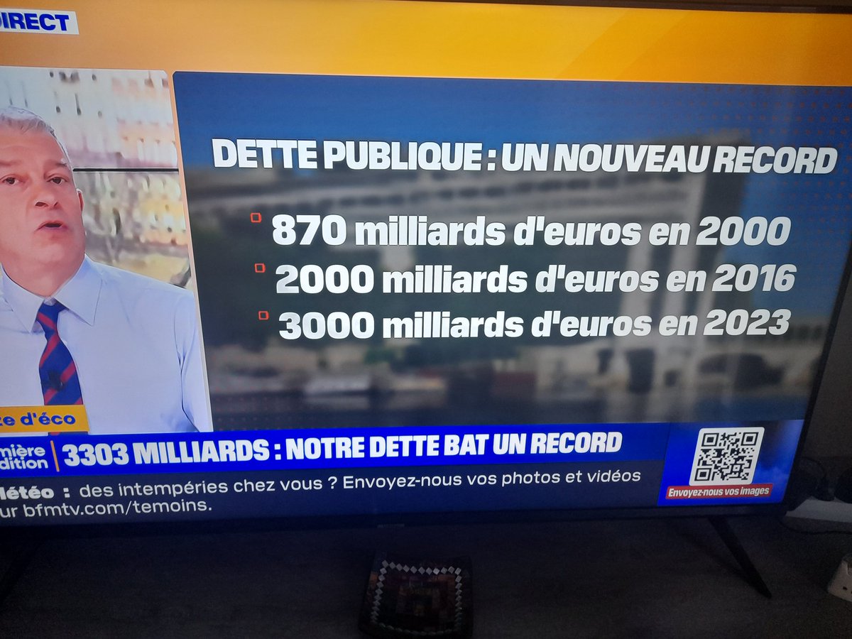 3303 milliards d'euros la dette Française explose il faut dépenser moins .
