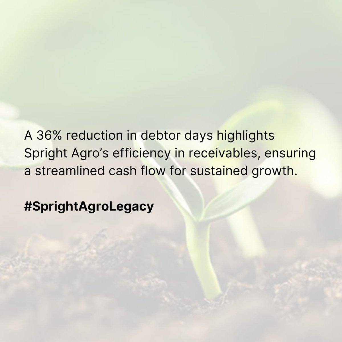 A quarter to remember! SA's Q2 FY24 cements its position as an agribusiness leader. 🌿 #SprightAgroLegacy