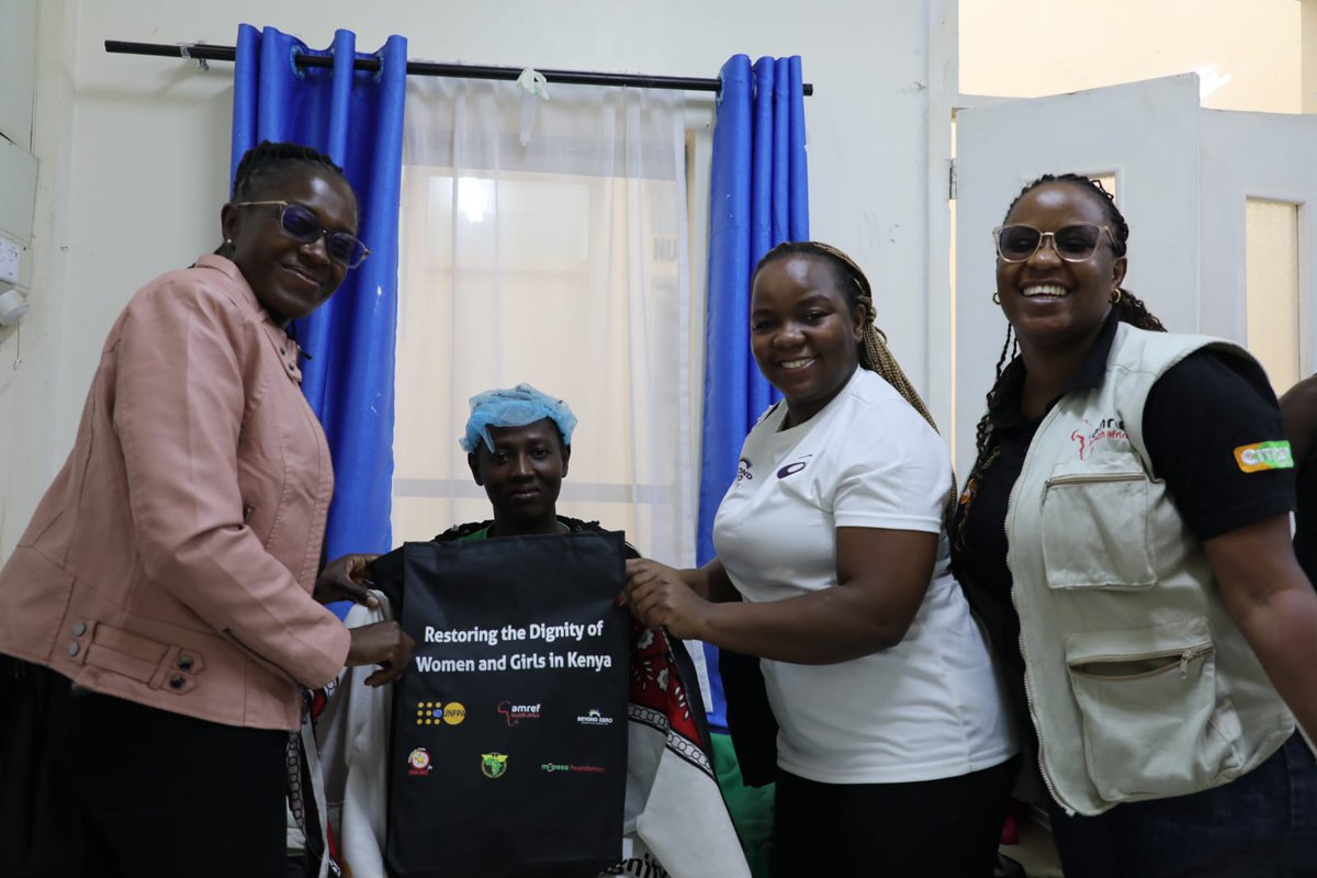 At the Wamalwa Kijana Referral Hospital, Trans-Nzoia County, <a href="/Amref_Kenya/">Amref Health Africa in Kenya</a> in collaboration with <a href="/Trans_NzoiaGov/">County Gov of Trans Nzoia</a>, <a href="/MPESA_FDN/">M-PESA Foundation</a>, <a href="/BeyondZeroKenya/">Beyond Zero</a> and <a href="/FDSAfrica/">Flying Doctors' Society of Africa</a> through support from <a href="/UNFPA/">UNFPA</a> hosted a fistula camp to restore the dignity of women and girls through free check-ups,