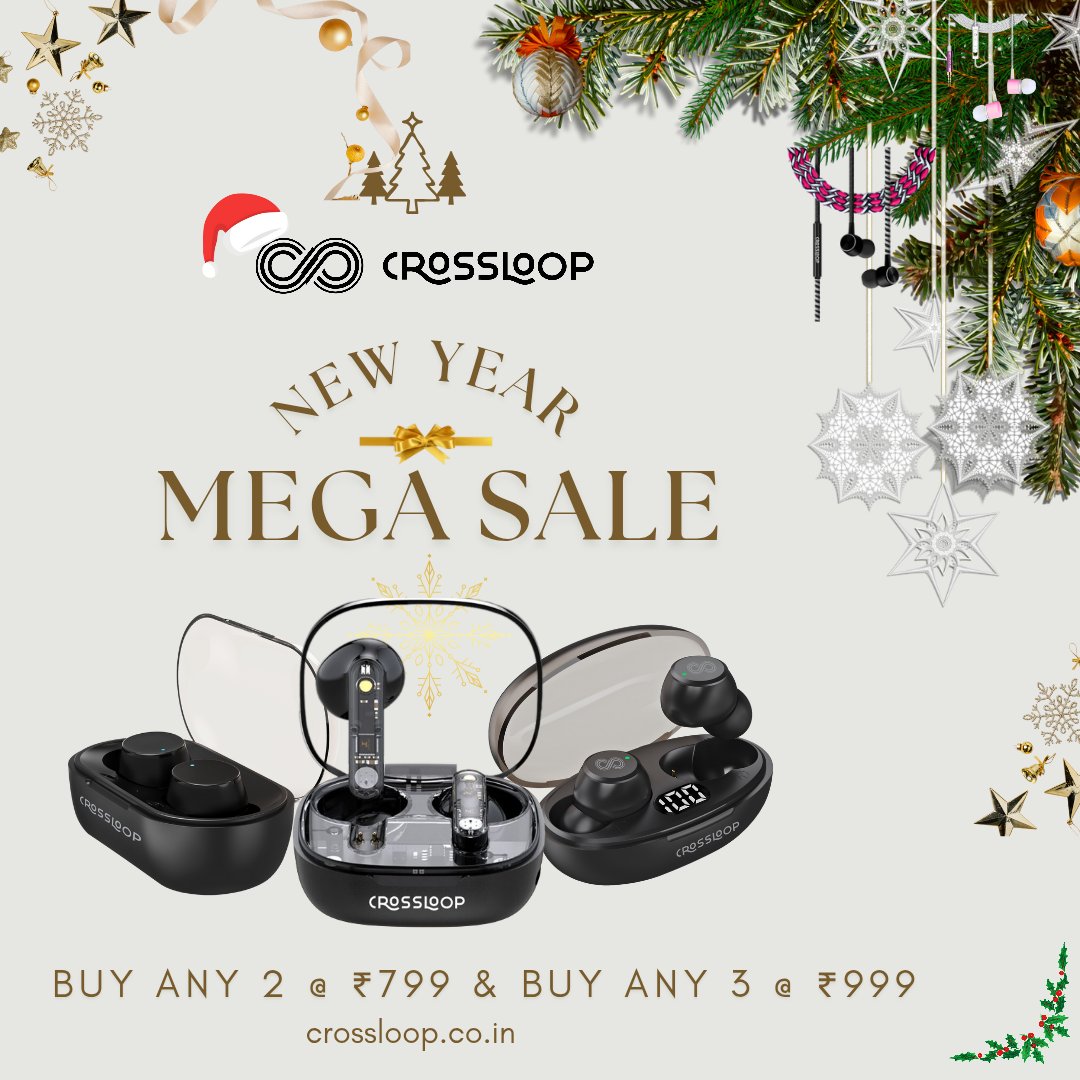 🎉 New Year Mega Sale is here!
🎧 Buy 2 @ ₹799, 3 @ ₹999!
💥 Wired earphones? ₹100 off with code XMAS24!
📅 From 23 Dec to 7 Jan – Don’t miss these electrifying deals! 🎆 Shop now and start the year right! #MegaSale #NewYearDeals 🛍️