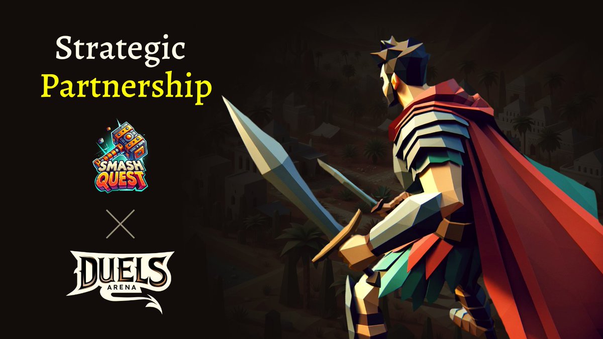 Duels Arena (@duels_arena) on Twitter photo ⚔️ Strategic Partnership ⚔️
We’re thrilled to join forces with <a href="/Smash_Quest/">Smash Quest</a>! 🤝
#SmashQuest is a #Web3 game, incubated by <a href="/xprotocol_org/">XProtocol.org | Xardian Nodes</a>, blending monster-slaying RPG action with tap-to-earn rewards
#Duels Arena is a nostalgic #OSRS inspired #MMORPG PVP 1vs1 battler. Join now ⚔️ Strategic Partnership ⚔️
We’re thrilled to join forces with <a href="/Smash_Quest/">Smash Quest</a>! 🤝
#SmashQuest is a #Web3 game, incubated by <a href="/xprotocol_org/">XProtocol.org | Xardian Nodes</a>, blending monster-slaying RPG action with tap-to-earn rewards
#Duels Arena is a nostalgic #OSRS inspired #MMORPG PVP 1vs1 battler. Join now