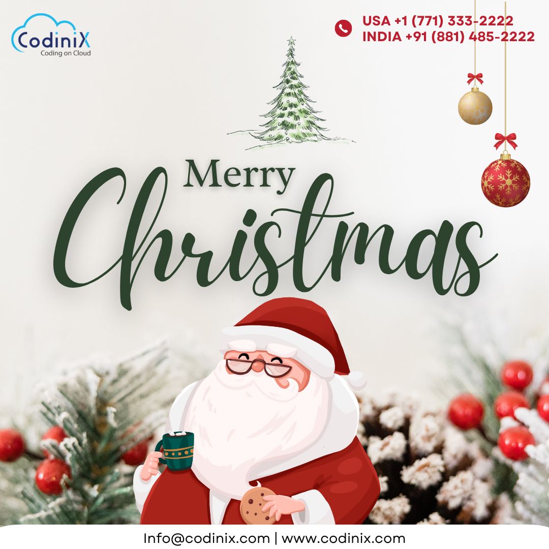 CodinixC's tweet image. 🎄✨ Wishing You all a Merry Christmas and a Season Full of Joy! 🎅🎁

May your heart be as warm as your holiday spirit and your day filled with love, laughter, and unforgettable moments. 
#merrychristmas #codinixtechnologies #festivevibes #christmasmagic #happyholidays