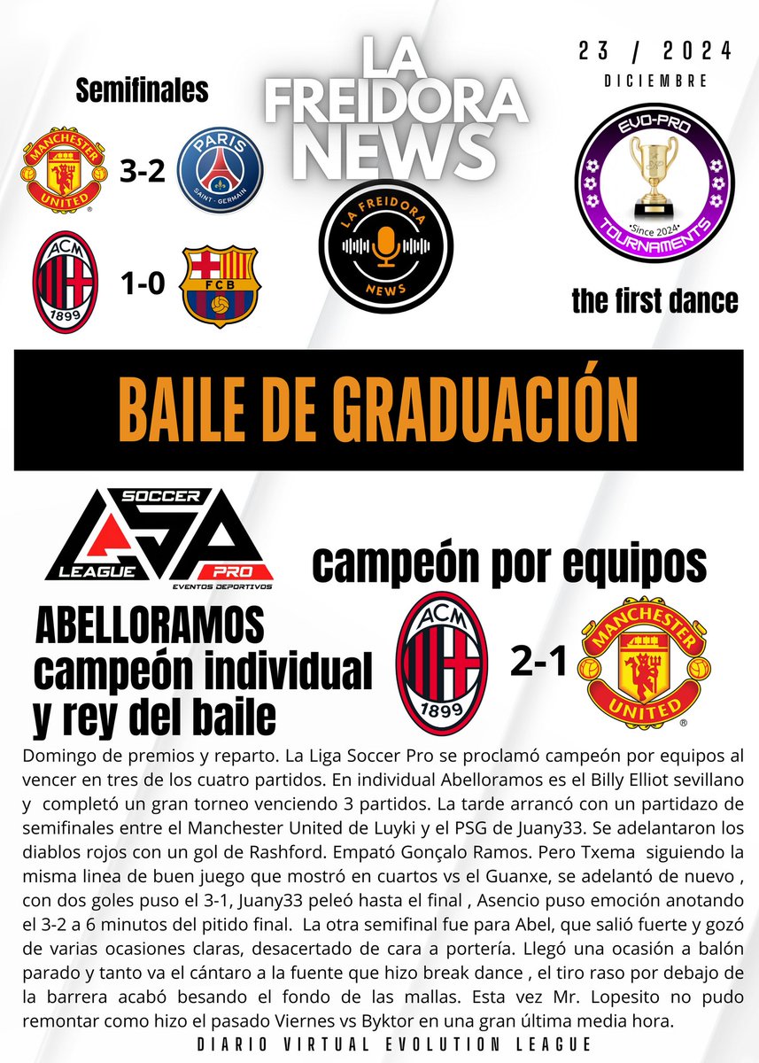newsfreidoraAG's tweet photo. Buenos días y que la música no pare @EvolutionLeagu3 @ligasoccerpro #Efootball Xbox @lobatoabel @txemabutrera @PowerGuanxe @VictorAbog18 @fearbzr @FCKartofenFest @FIRMERPIE @GayaBernabe @tajada28 #TheFirstDance https://t.co/tFPz0WthLF