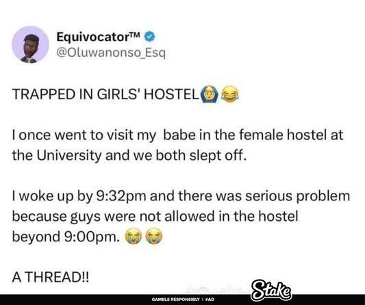 I_Am_Winter's tweet image. This guy got trapped when he went to sleepover in a girls hostel, you will laugh at what he did 😂🤣😭

Check Thread 😂