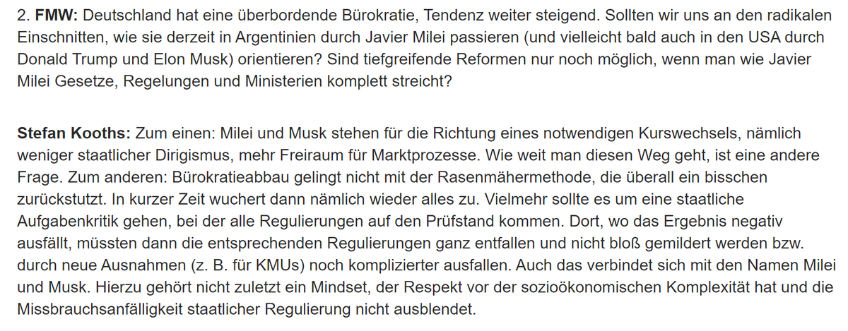 StefanKooths's tweet image. Interview mit @finanzmarktwelt: Woran die ökonomische #Dynamik krankt, wie #Bürokratieabbau geht (und wie nicht), warum mangelnder #Sachverstand Begriffe deformiert (aber Expertenregierungen nicht die Lösung sind), was das westliche Modell so erfolgreich macht (auch wenn…