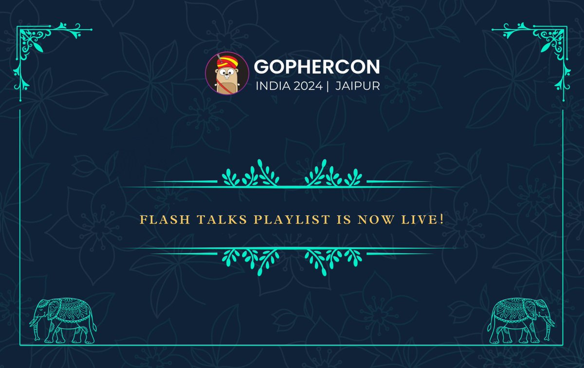 GopherConIndia's tweet image. The wait is over! Flash Talks for #GopherConIndia 2024 are now live!

Explore the playlist for fresh ideas and expert insights: youtube.com/playlist?list=…

#GCI24 #GopherConIndia2024
