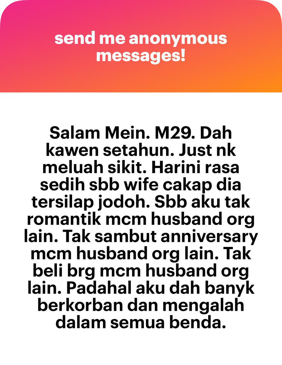 meinmokhtar's tweet photo. Wife adalah babi. Cakap serupa laki ni takda hati perasaan. Hm

Skintific matte cushion https://t.co/Vkqikk82LZ https://t.co/k25crmxJZf