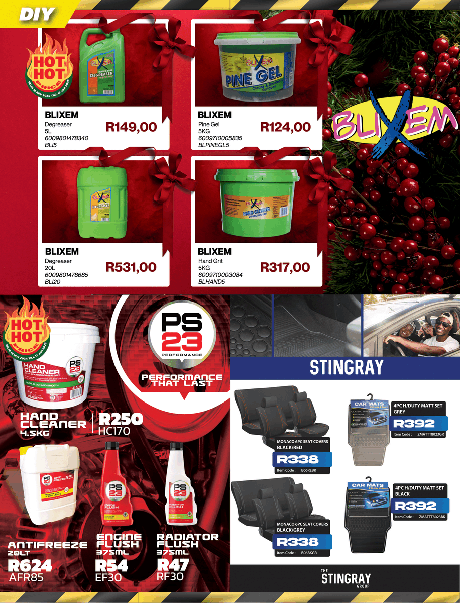 modimollespares's tweet photo. 🎄✨ This festive season, Spares Wise brings you epic deals &amp; prizes! Spend R350+ on advertised brands or in-store items &amp; stand a chance to win TVs, generators, vouchers &amp; more! 🎁

📅 Nov 18, 2024 – Jan 12, 2025

👉 https://t.co/Qm33YMKp8N

#SparesWiseFestiveFun #WinBig https://t.co/dAlY3SThaK