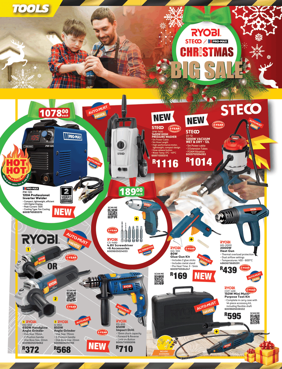 modimollespares's tweet photo. 🎄✨ This festive season, Spares Wise brings you epic deals &amp; prizes! Spend R350+ on advertised brands or in-store items &amp; stand a chance to win TVs, generators, vouchers &amp; more! 🎁

📅 Nov 18, 2024 – Jan 12, 2025

👉 https://t.co/Qm33YMKp8N

#SparesWiseFestiveFun #WinBig https://t.co/x6nncTvVTZ