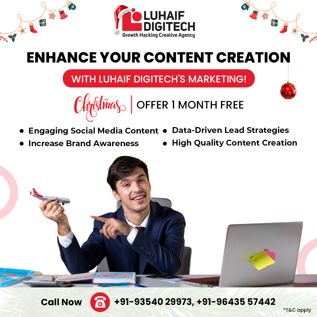 LuhaifD's tweet photo. Boost your content creation with Luhaif Digitech’s expert marketing strategies! 🚀 From engaging social media content to data-driven lead strategies, we help increase brand awareness and drive growth. https://t.co/09uQQZD4jK