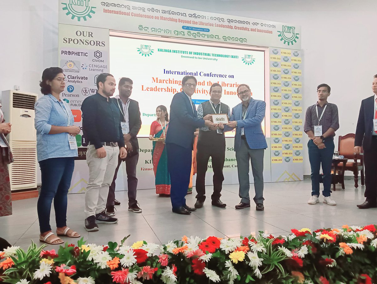 NiraMohapatra's tweet photo. Honor to meet Sr. Librarians, LIS professionals, professors, mentors &amp; present paper during #ICMBL2024 at @KIITUniversity Leveraging technology for skill development in the learning resource centre: a study implementing smart library system at @WorldSkillCentr #ICMBL #Conference https://t.co/S3NIIAp2nk
