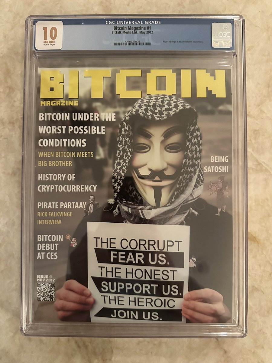 Issue #1 of @BitcoinMagazine from May, 2012. - $BTC was trading for  ~$5/coin - An unknown 18 year old named @VitalikButerin founded the magazine  alongside @MihaiAlisie 2 years before they founded @ethereum -