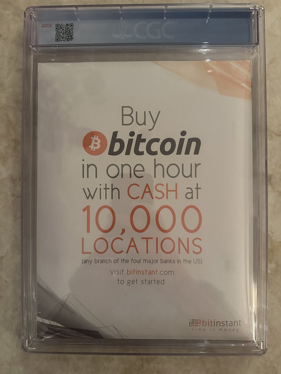 Justin Caldbeck (@caldbeckj) on Twitter photo Issue #1 of <a href="/BitcoinMagazine/">Bitcoin Magazine</a> from May, 2012.
- $BTC was trading for ~$5/coin
- An unknown 18 year old named <a href="/VitalikButerin/">vitalik.eth</a> founded the magazine alongside <a href="/MihaiAlisie/">Mihai Alisie</a> 2 years before they founded <a href="/ethereum/">Ethereum.org</a>
- Graded a perfect 10 by @cgccomics.
Population of 1. Pretty cool 🔥 Issue #1 of <a href="/BitcoinMagazine/">Bitcoin Magazine</a> from May, 2012.
- $BTC was trading for ~$5/coin
- An unknown 18 year old named <a href="/VitalikButerin/">vitalik.eth</a> founded the magazine alongside <a href="/MihaiAlisie/">Mihai Alisie</a> 2 years before they founded <a href="/ethereum/">Ethereum.org</a>
- Graded a perfect 10 by @cgccomics.
Population of 1. Pretty cool 🔥