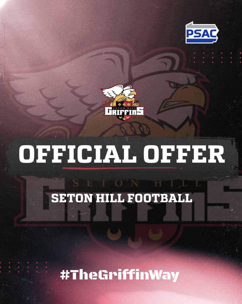 After a great conversation with <a href="/CoachKevinMay/">Coach Kevin May</a>, I am blessed to have received an offer from Seton Hill University! 

<a href="/CoachDay_/">Daniel Day</a> <a href="/Coach_B_Holzer/">Blaise Holzer</a> <a href="/CJBennett_08/">The Stable</a> <a href="/QBcoach1/">Chip Bennett</a> <a href="/JBOYS_FOOTBALL/">Jefferson Football</a> <a href="/Andy_Villamarzo/">Andy Villamarzo</a> <a href="/BigCountyPreps1/">BCP SPORTS</a> <a href="/On3sports/">On3</a> <a href="/PrepRedzoneFL/">Prep Redzone Florida</a> <a href="/247Sports/">247Sports</a> <a href="/Rivals/">Rivals</a> <a href="/QBHitList/">QBHitList.com</a>