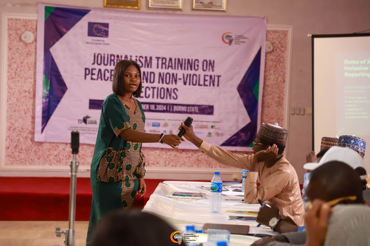 OladunjoyeBles1's tweet photo. Dropping the mic (not the pen) for 2024 and getting ready to dance and 'maybe' finalize some reports.

Compliments of the season from Borno state where I facilitated a training for journalists on Disability and Elections. 

Thanks @CAPPAfrica for entrusting me to do this. https://t.co/pDBL31Gtd6