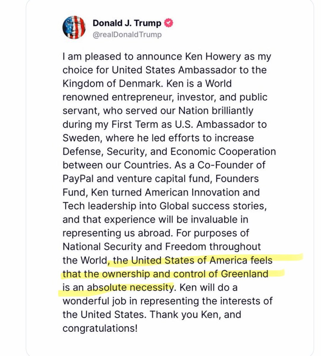 Now he wants Greenland too. 

So Annex Greenland &amp; Canada… Invade Mexico… Steal the Panama Canal...

Imagine the reaction if any other world leader was regularly saying belligerent stuff like this.