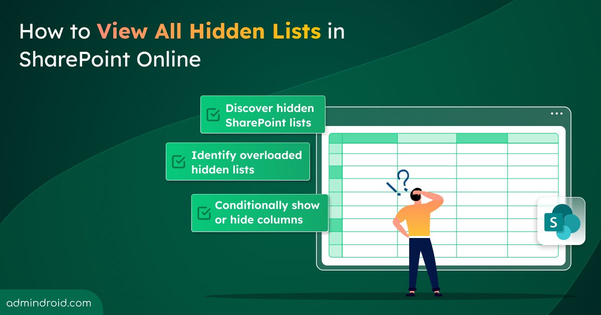AdmiinDroid's tweet image. Are site performance and storage issues holding you back? Inactive hidden #SharePointLists might be the reason.

No worries! Our guide helps uncover hidden lists to optimize #SharePointOnline for better efficiency.
👉 admindroid.com/how-to-see-sha…

#Microsoft365 #AdminDroid #sysadmin