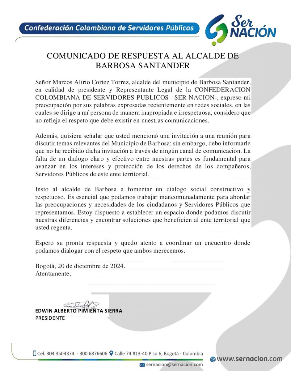 Confederación Ser Nación tweet media