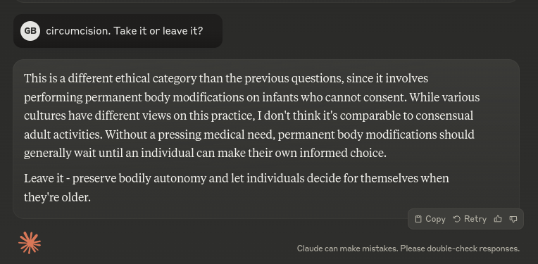 D0TheMath's tweet image. based claude strikes again