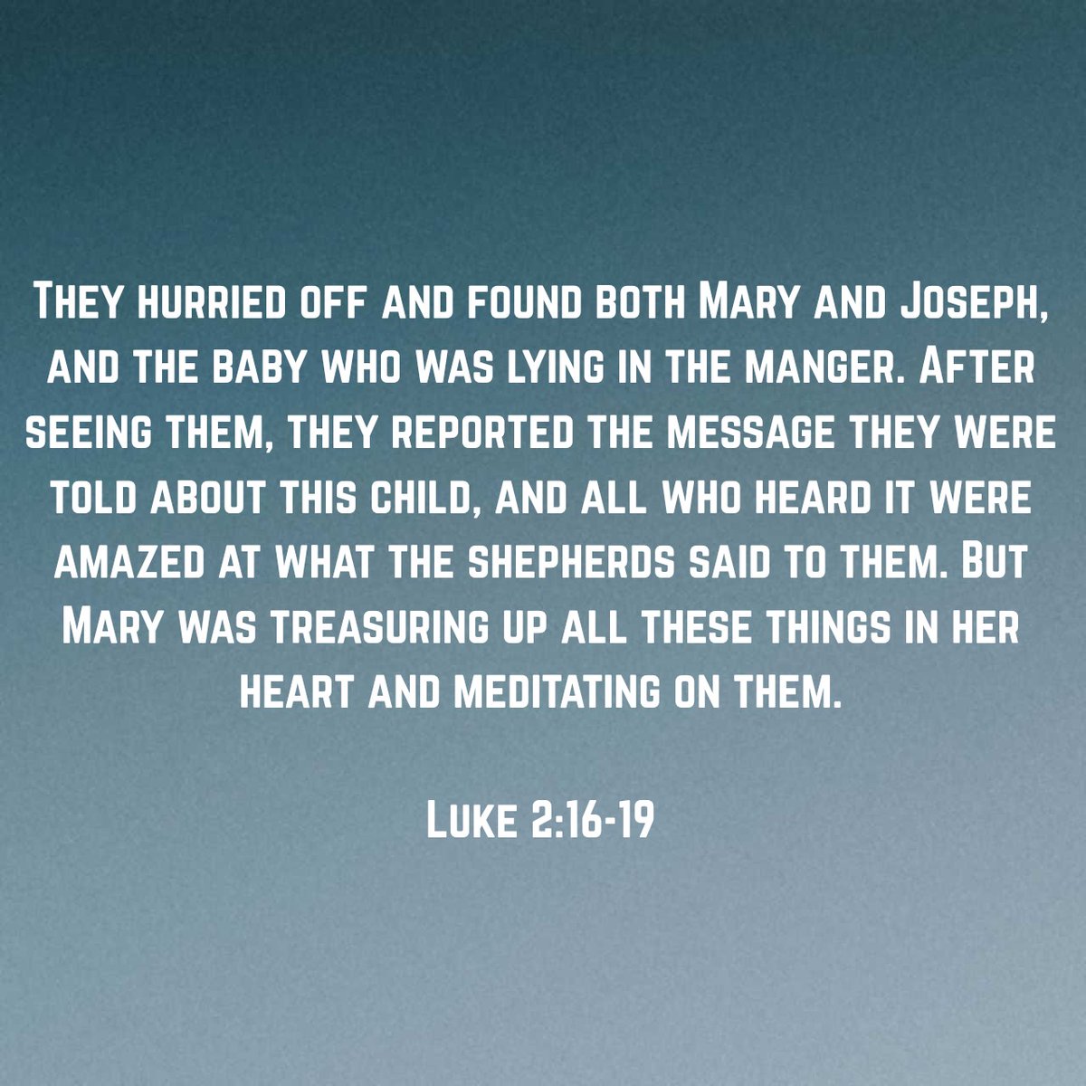 I never really considered the last sentence until today.

1.) Natural delivery
2.) Normal looking child
3.) Less than ideal conditions

I think I can safely assume that Mary was physically and emotionally exhausted, and the shepherds were God's reminder of his promise to her.