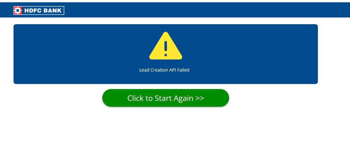 AMANDEE12425375's tweet photo. @HDFC_Bank @HDFCBank_Cares after wasting my day over multiple attempts, this is what i am getting while trying to open a saving max account with you online. this is each time after successful aadhar based e-kyc.  "load creation API failed - start over again" https://t.co/OihSViJtzs