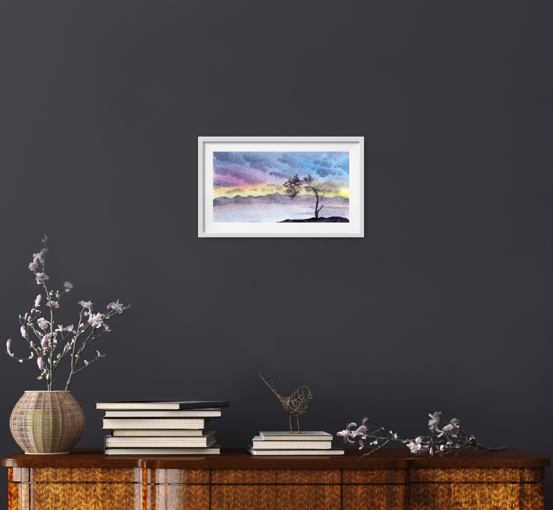 jacintaroseart's tweet photo. Misty Morning Solace is a breath-taking watercolour painting that captures the ethereal beauty of dawn breaking over the horizon.  Watercolours on Boahong 300gsm CP 100% cotton paper. Size is 21 x 36cm. Reference used for inspiration by Sunspics.

#watercolours #landscapepainting https://t.co/1Fbawg9sPx