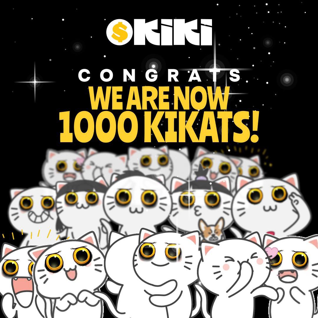 Yay! Kiki is happy to share that we are now 1️⃣0️⃣0️⃣0️⃣+ strong on our Telegram Global Chat!

Don’t get left behind. Come join the fun here 👇

t.me/KIKIcat_chat
