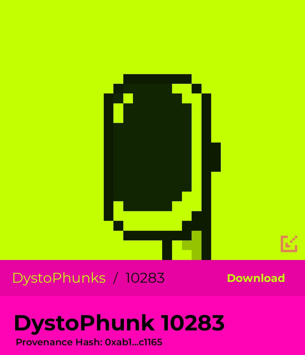 Who’s the silly goose who just gave up this 1 of 1 for free? Kthnx byyyyyye’a!

New PFP incoming @DystoPhunksEth