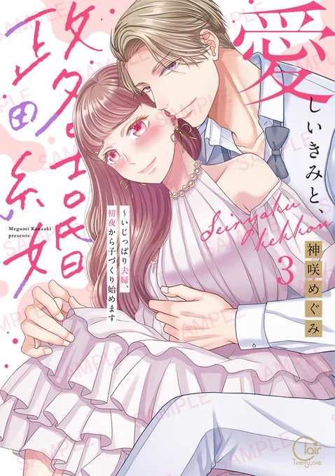 \🎉表紙デザイン公開🎉/
「愛しいきみと、政略結婚～いじっぱり夫婦、初夜から子づくり始めます3」の表紙デザインが決定いたしました🌟

発売日は【2025年3月18日】です、よろしくお願いします! 
#彗星社 #クレール #神咲めぐみ 