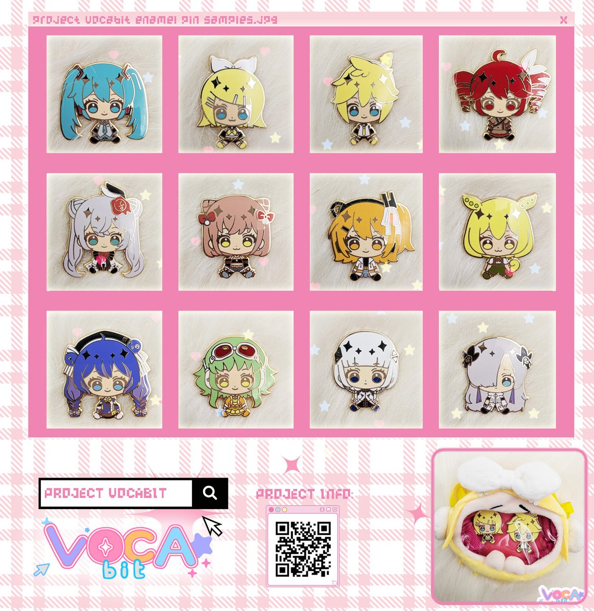projectvocabit's tweet photo. 💗VOCABIT ENAMEL PIN GIVEAWAY💗
As a special thank you for being so supportive of our merch project, we're giving away one full set of VOCAL SYNTH enamel pins! 🎉

TO ENTER:
♡Follow us
♡Retweet &amp; comment which pin is your favorite!

Giveaway ends January 31! 🎄🎁 https://t.co/riSSDTYmlY