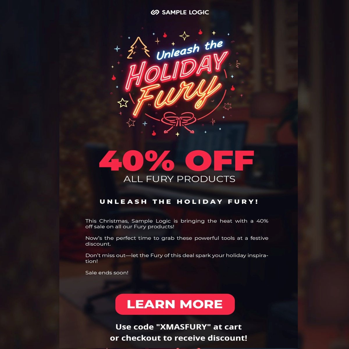 SampleSReview's tweet photo. 40% Off All Fury Products! Use Coupon Code: XMASFURY
Here: https://t.co/lCWwL6CJqz
.
.
.
#sampleaudiodeals #samplelibrary #musicproduction #musicproducer #composer #musicsoftware #deals #samplelogic #sounddesign #ChristmasSale2024 https://t.co/NBOcMceo7W