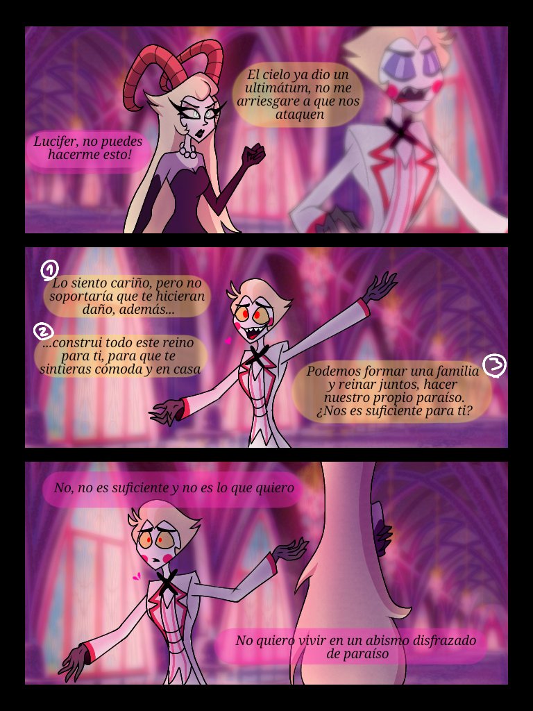 Spring_Otr's tweet photo. Aquí esta la 4ta parte del cómic! Aclaro que desde la segunda imagen paso el lapso de 1 Mes, tiempo que pasaron juntos Luci y Al, siendo la 3ra imagen los últimos días de dicho mes

#hazbinhotel #LuciferMorningstar #Alastor #LiliTh #Asmodeus #radioapple #fanart #comic #art #viral https://t.co/nJX5sA7vgb