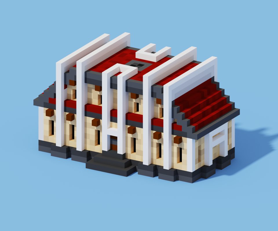 Creo's new museum building. In the museum, you can study the unique fragments you find scattered throughout the world of Creo, in addition to other rare and unique discoveries.

#voxel #voxelart #indiedev