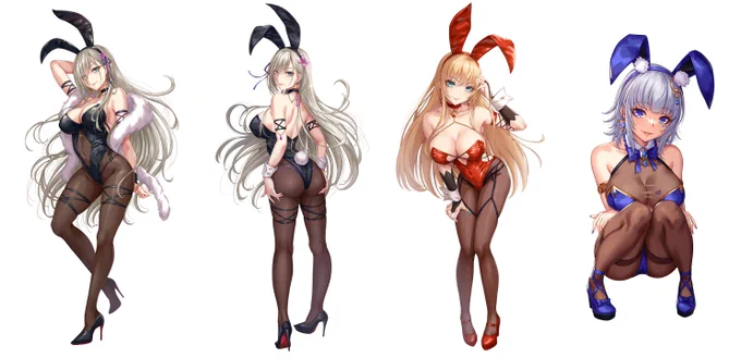 C105アクスタ&amp;アクキー!!!!予約中です!!■銀髪バニーガール■見返り銀髪バニーガール■金髪バニーガール■ミオ・ブルーアクキー 