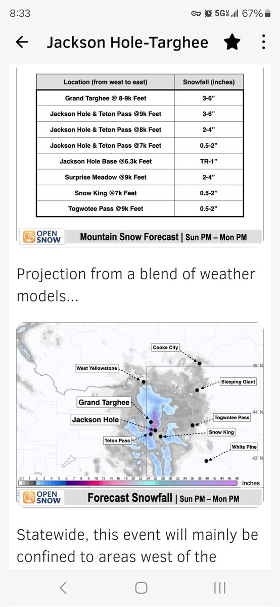 paulmignini's tweet photo. @elliotrades I've been chasing snow storms for almost a decade now...Massive weather event heading to the PNW this week... BUT it'll be a warm storm, so "powder" is a term they'll use loosely.  Your best bet is to chase to JHMR or Targhee. If it were me...I'd hit targhee. https://t.co/rNxO3bDHgK
