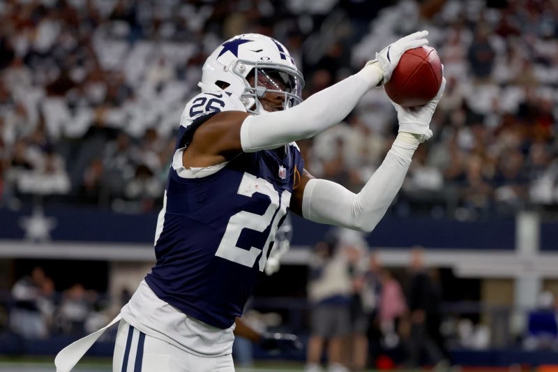 BlackHatFootbal's tweet photo. How about former Central Catholic star Daron Bland🥳 Not only brings the receiver down,  strips the ball &amp; recovers the fumble to seal Cowboys’ Monday Night upset of Bucs🤠 He was NFL’s PickSix King a year ago and continues to force turnovers👌 https://t.co/Hrj8NPnLgz