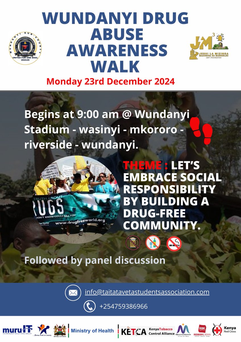 KombeJacob15465's tweet photo. #TTSADrugWalk
Let's end drug and substance abuse https://t.co/vip6Yc6WJR
