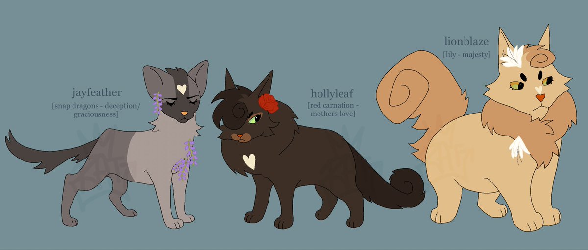 Simplified Designs for Jay, Holly and Lion